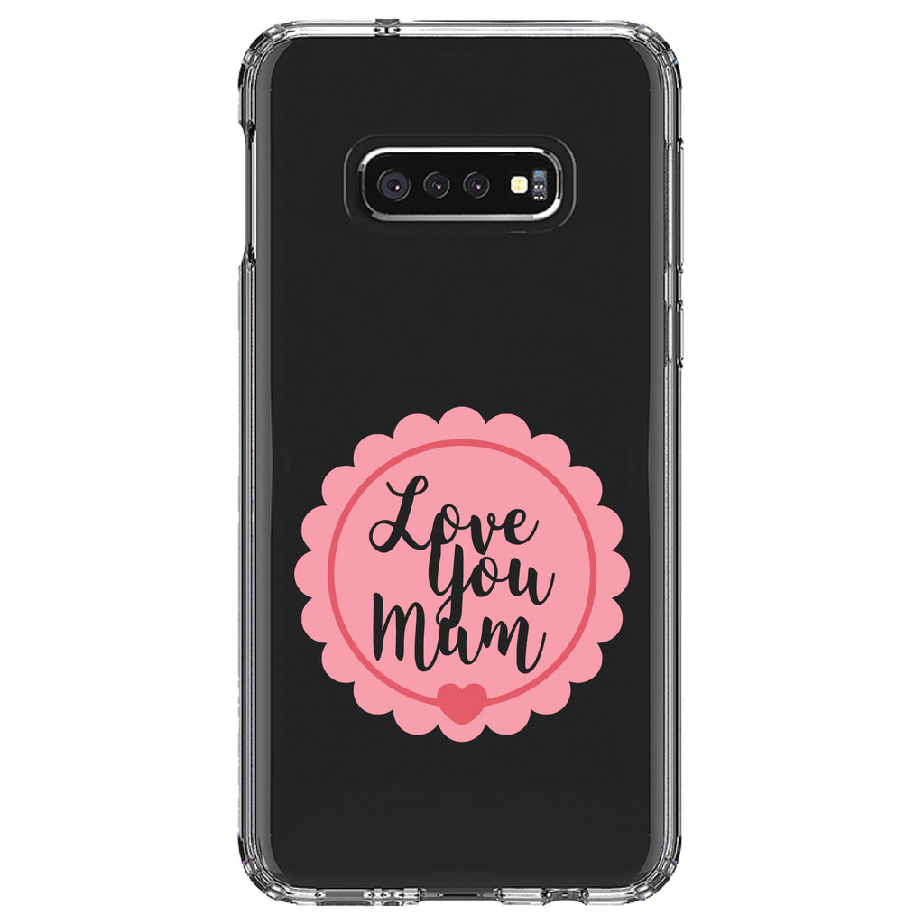 Love You Mum, Pink Ribbon Clear Shockproof iPhone Case, view 18