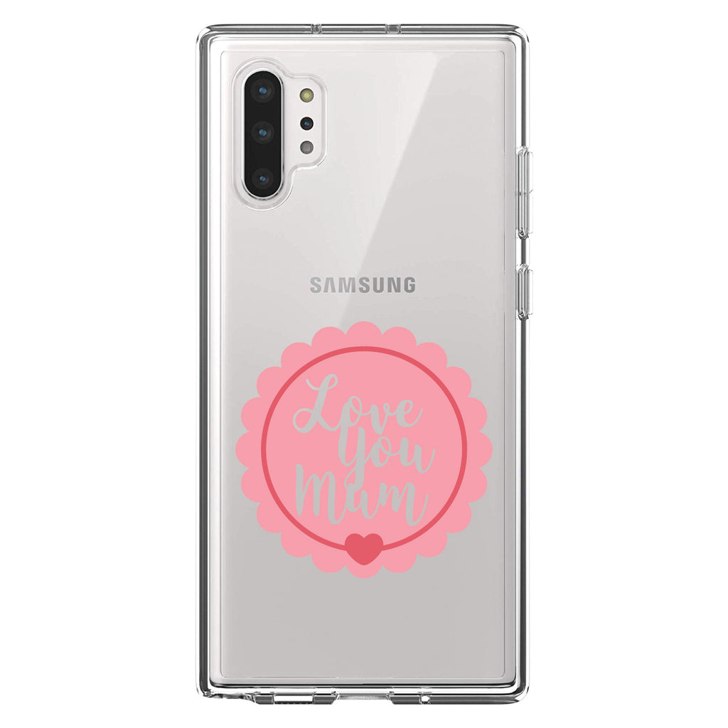 Love You Mum, Pink Ribbon Clear Shockproof iPhone Case, view 10
