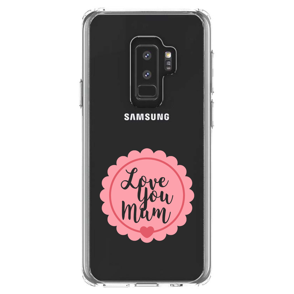 Love You Mum, Pink Ribbon Clear Shockproof iPhone Case, view 20