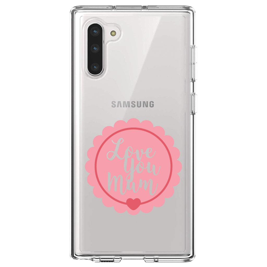 Love You Mum, Pink Ribbon Clear Shockproof iPhone Case, view 9