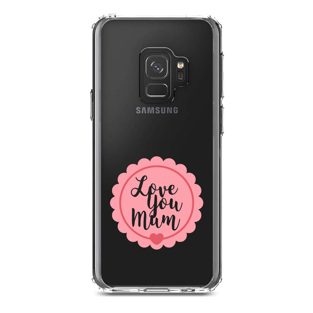 Love You Mum, Pink Ribbon Clear Shockproof iPhone Case, view 19