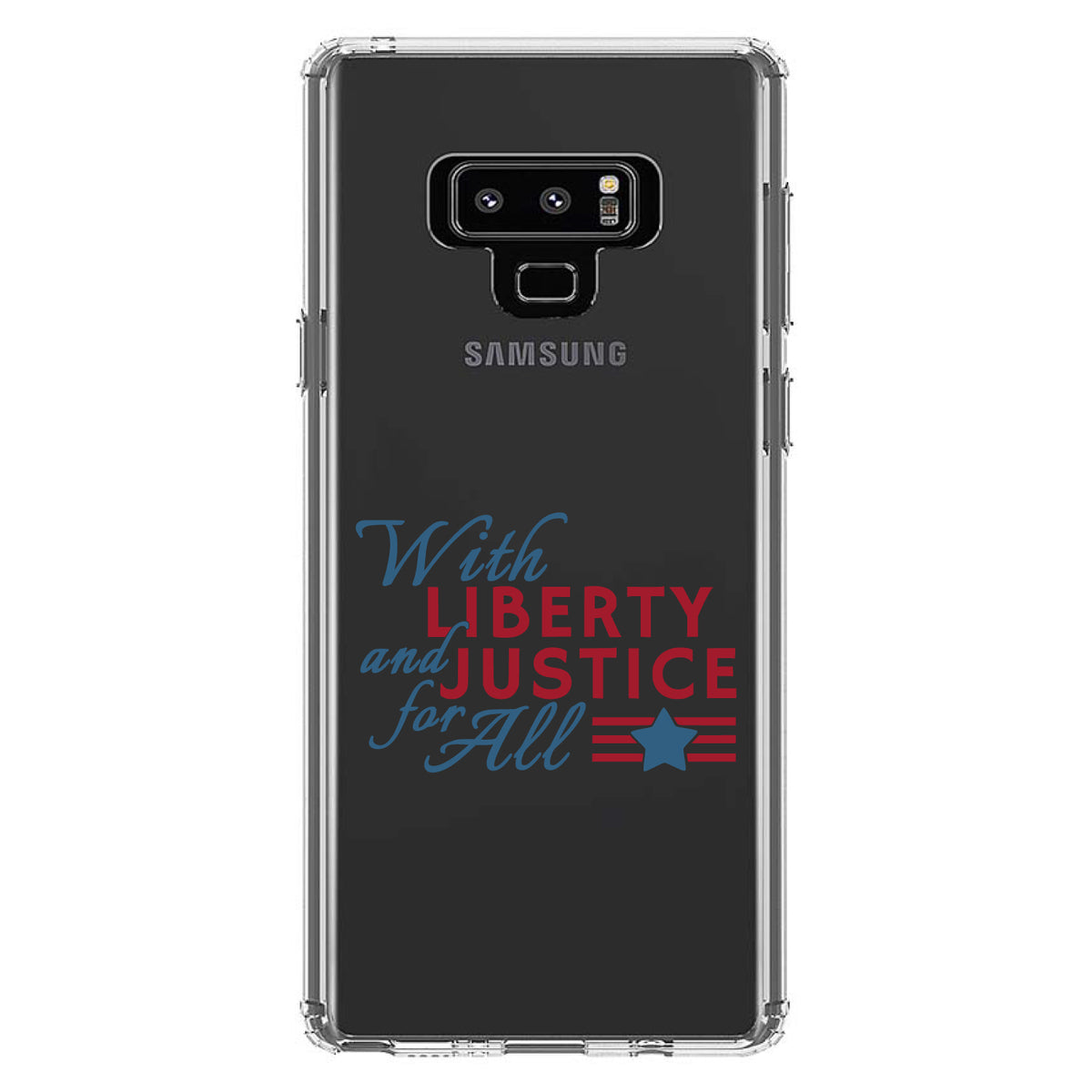 With Liberty and Justice For All Clear Shockproof iPhone Case, view 11