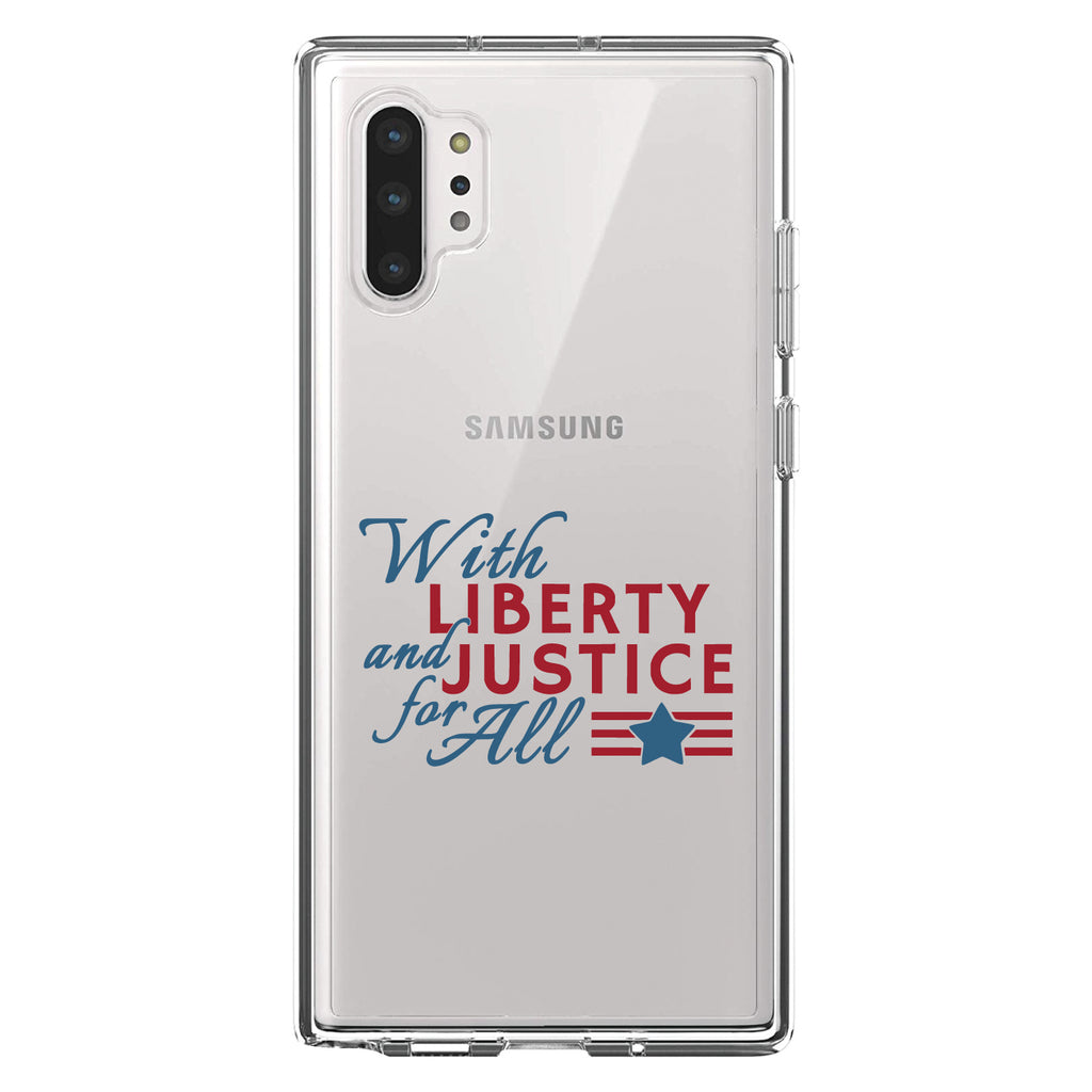 With Liberty and Justice For All Clear Shockproof iPhone Case, view 10