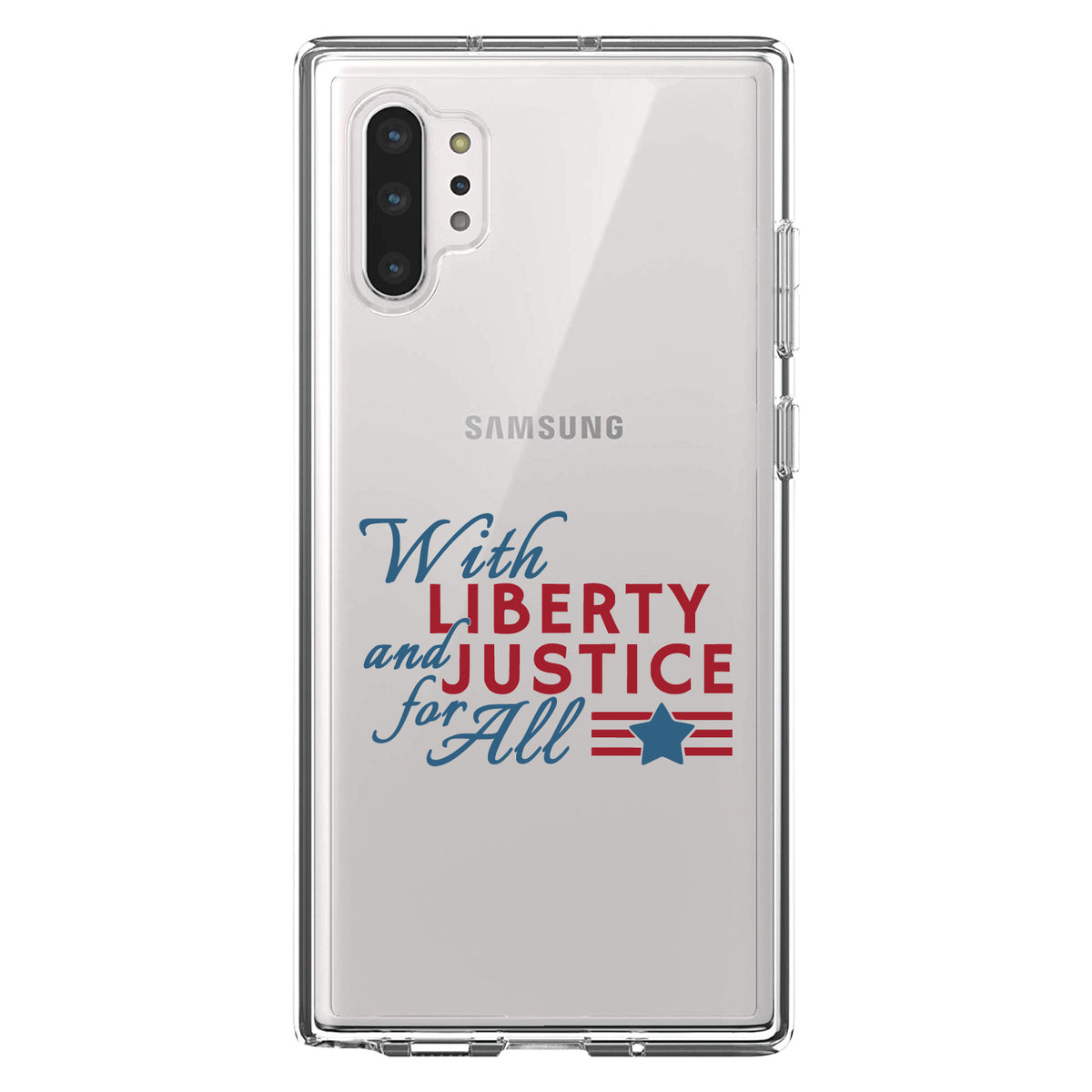 With Liberty and Justice For All Clear Shockproof iPhone Case, view 10