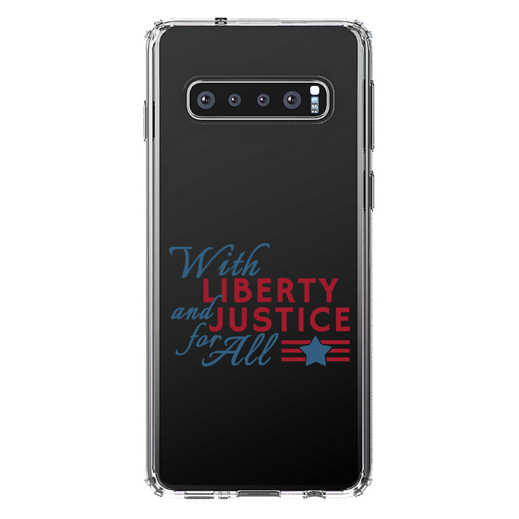 With Liberty and Justice For All Clear Shockproof iPhone Case, view 17
