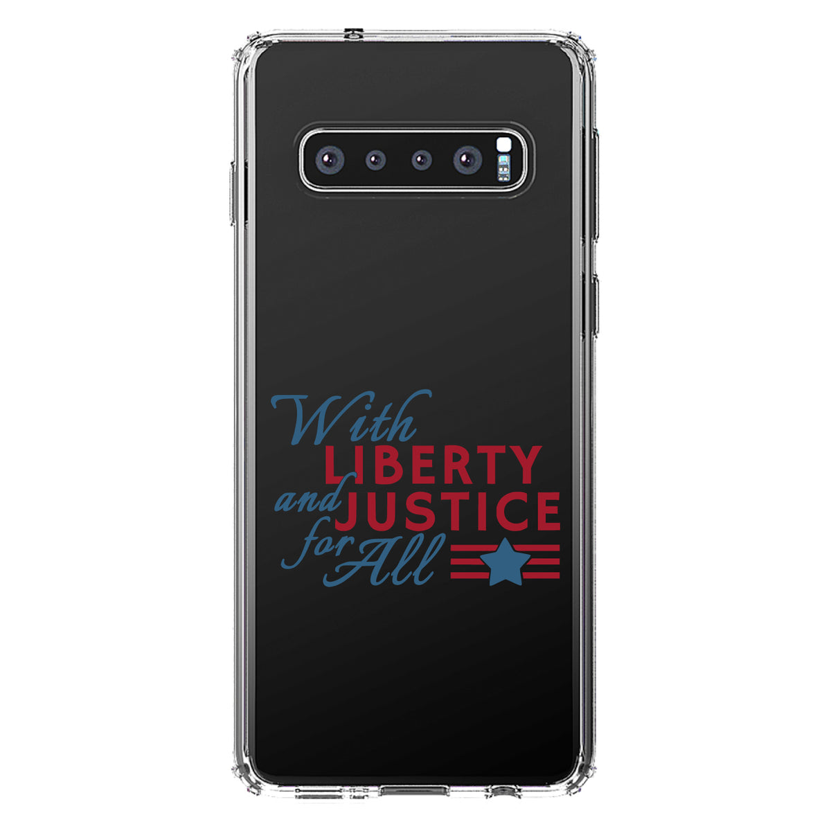 With Liberty and Justice For All Clear Shockproof iPhone Case, view 17