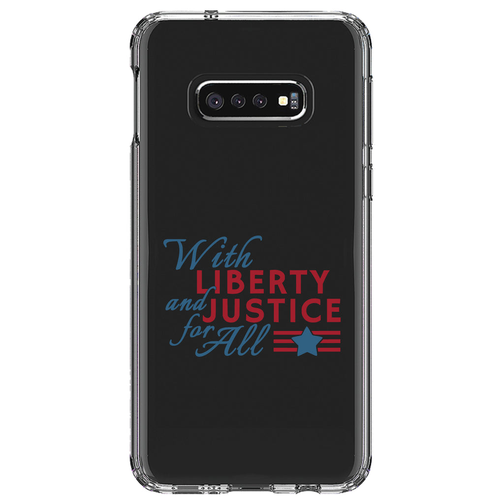 With Liberty and Justice For All Clear Shockproof iPhone Case, view 18