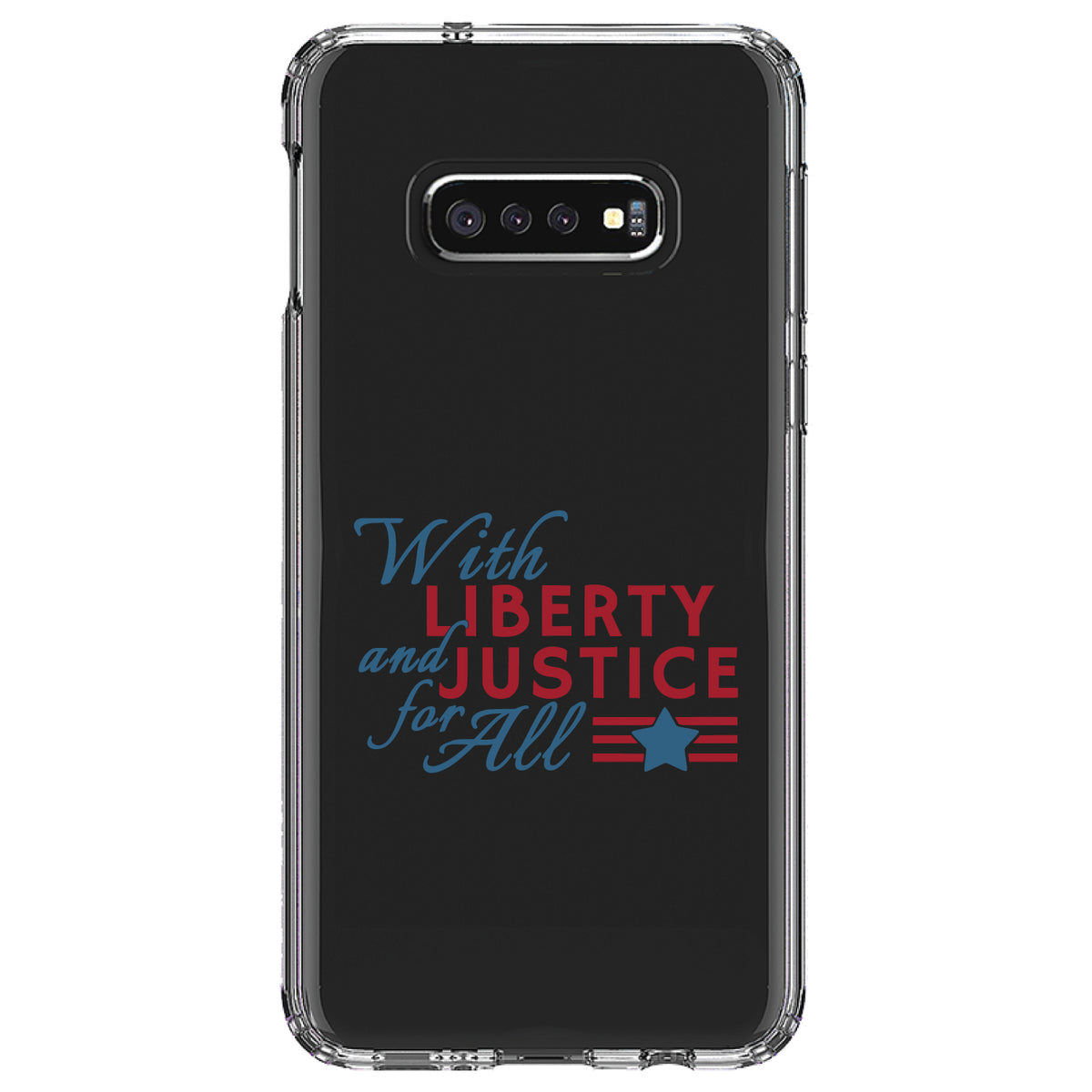 With Liberty and Justice For All Clear Shockproof iPhone Case, view 18