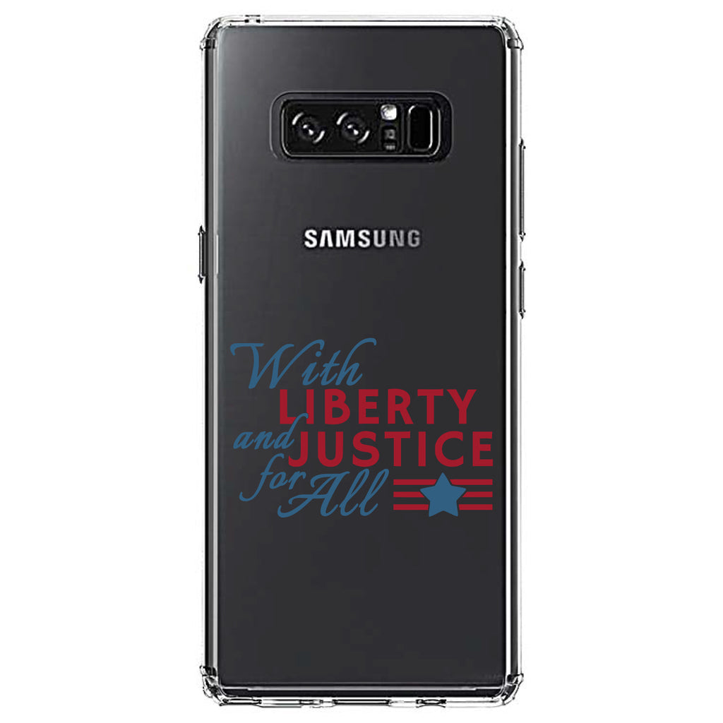 With Liberty and Justice For All Clear Shockproof iPhone Case, view 12