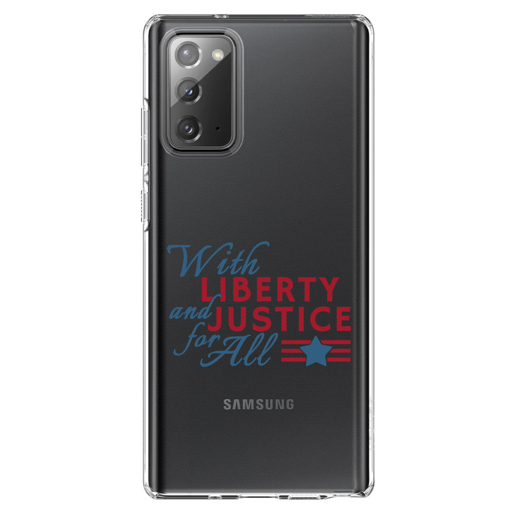 With Liberty and Justice For All Clear Shockproof iPhone Case, view 8