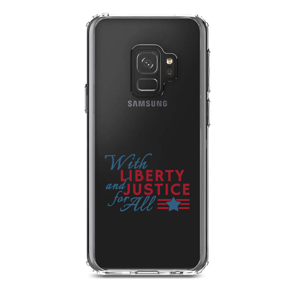 With Liberty and Justice For All Clear Shockproof iPhone Case, view 19
