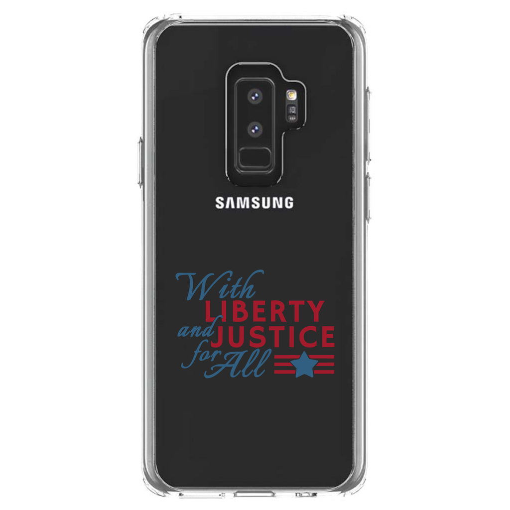 With Liberty and Justice For All Clear Shockproof iPhone Case, view 20