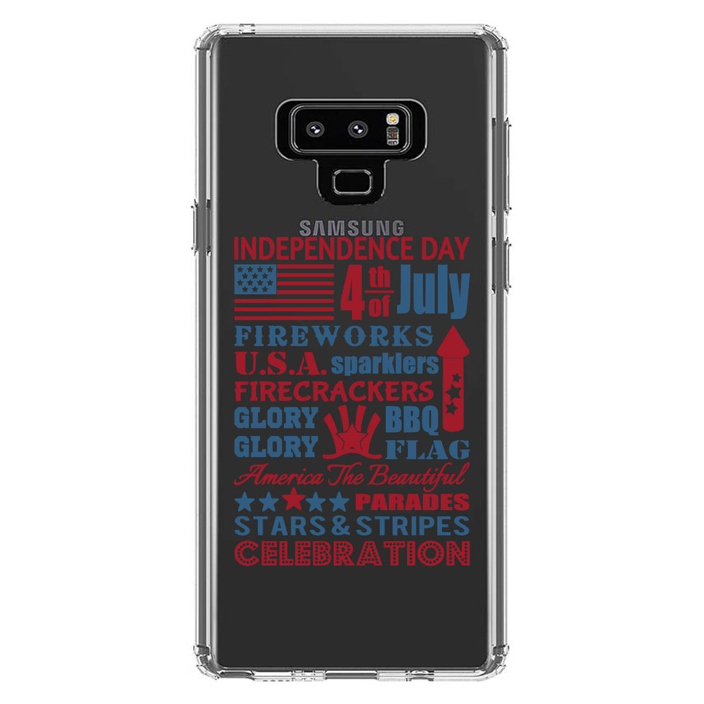 Independence Day Word Art Clear Shockproof iPhone Case, view 11