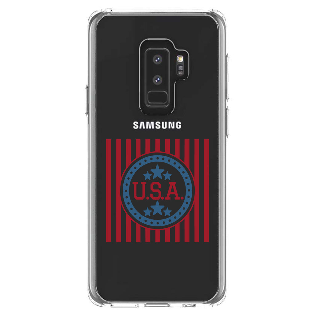USA Banner Flag Red White & Blue Clear Shockproof iPhone Case, view 20
