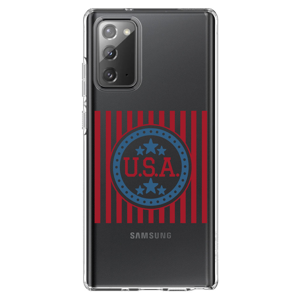 USA Banner Flag Red White & Blue Clear Shockproof iPhone Case, view 7
