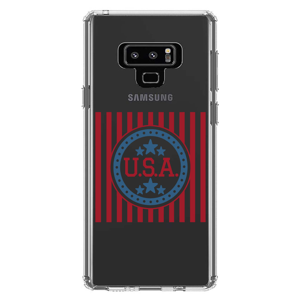 USA Banner Flag Red White & Blue Clear Shockproof iPhone Case, view 11
