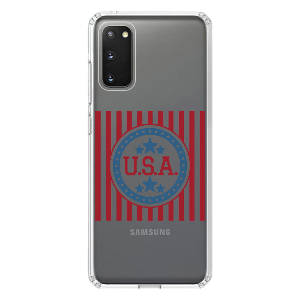 USA Banner Flag Red White & Blue Clear Shockproof iPhone Case, view 15