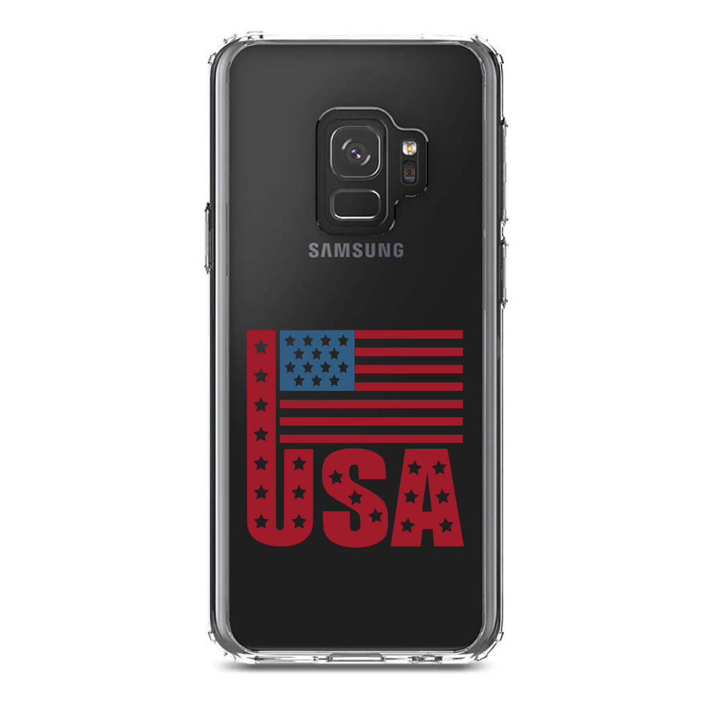 USA Flag Banner Red White & Blue Clear Shockproof iPhone Case, view 19
