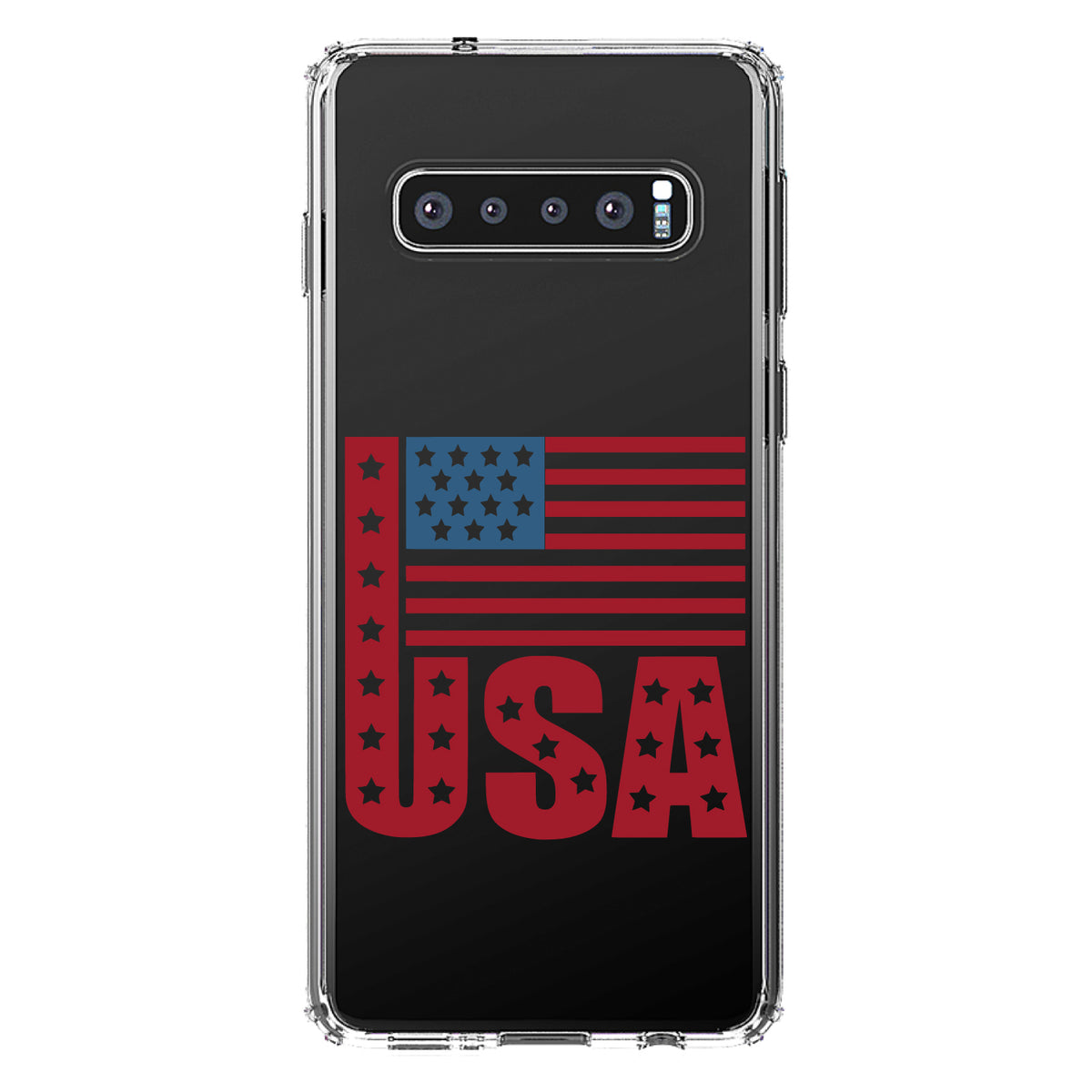 USA Flag Banner Red White & Blue Clear Shockproof iPhone Case, view 16