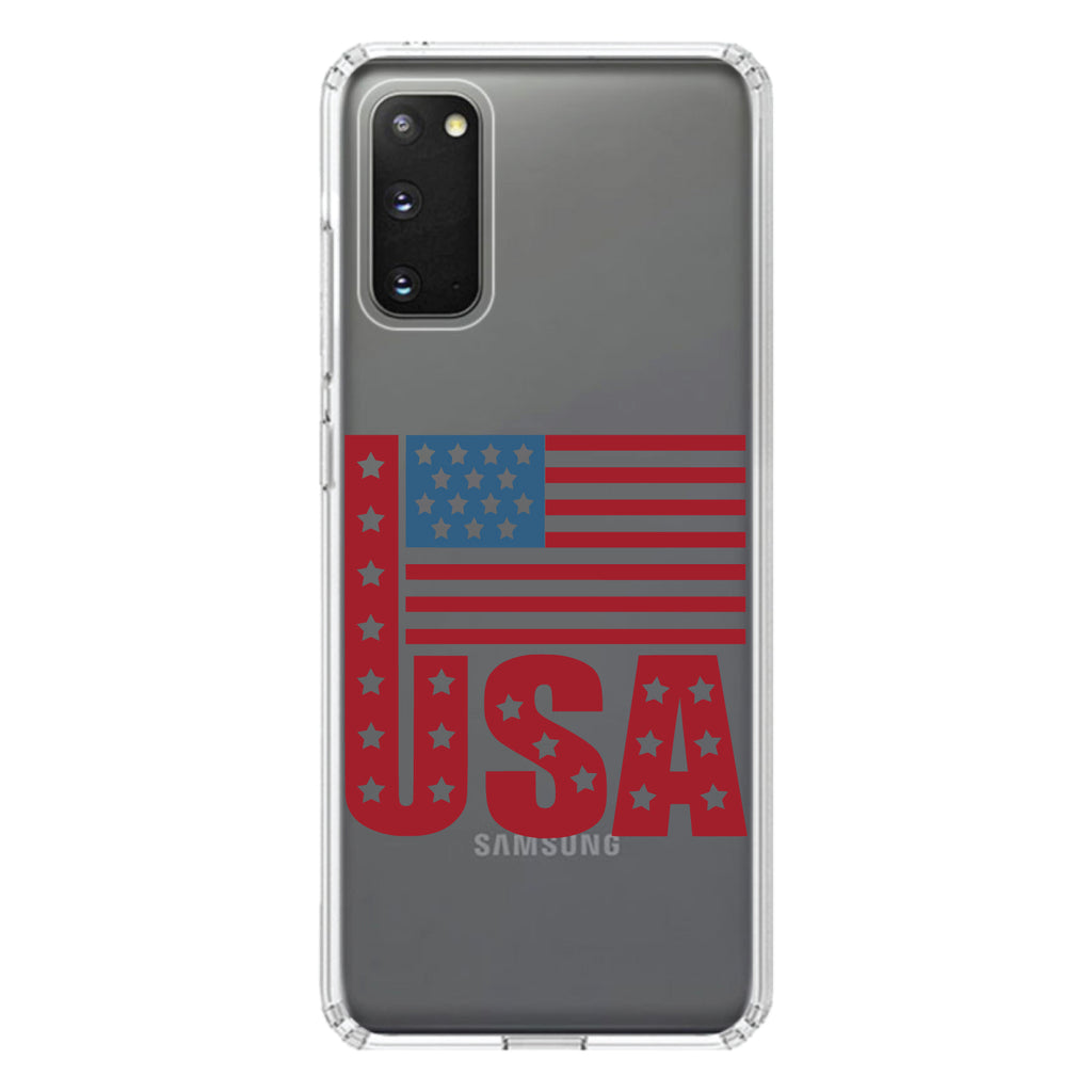 USA Flag Banner Red White & Blue Clear Shockproof iPhone Case, view 13