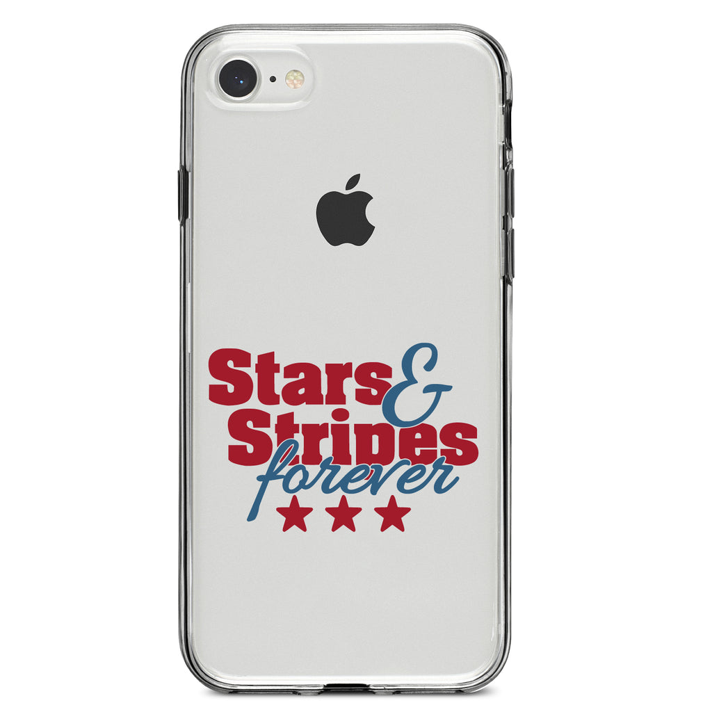 Stars & Stripes Forever Clear Shockproof iPhone Case, view 5