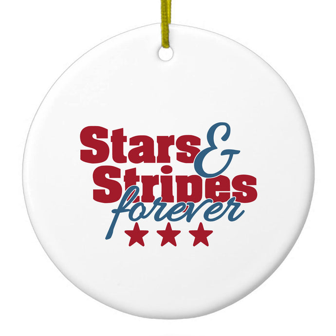Stars & Stripes Forever Ceramic Ornament