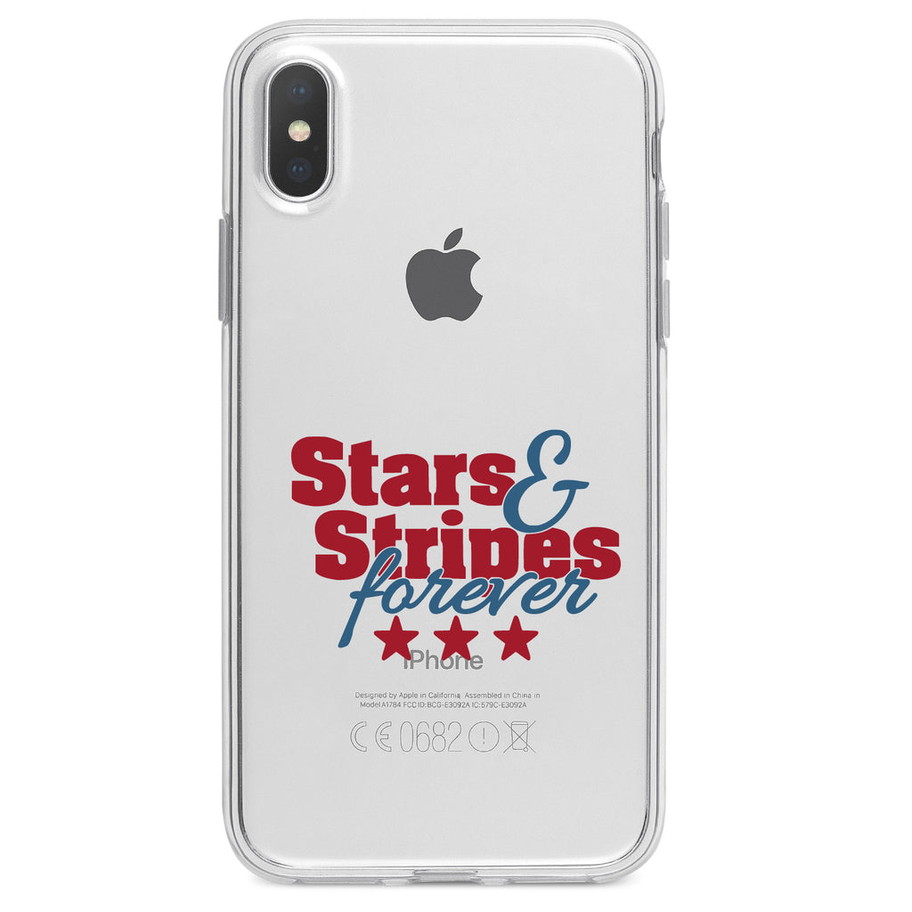 Stars & Stripes Forever Clear Shockproof iPhone Case, view 2