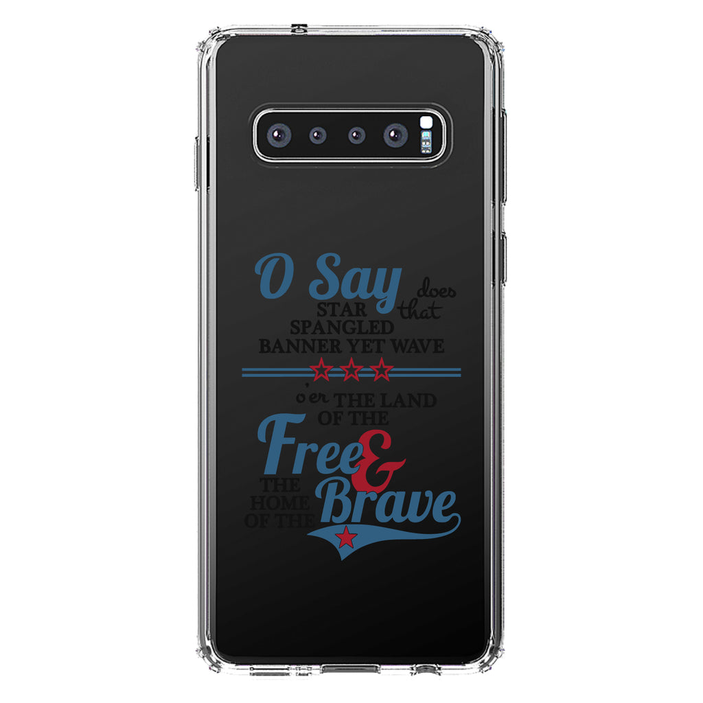 Star Spangled Banner, Home of the Brave Clear Shockproof iPhone Case, view 17