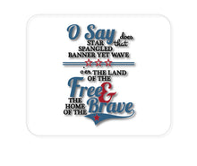 DistinctInk Custom Foam Rubber Mouse Pad - 1/4" Thick - Star Spangled Banner - Home of the Brave