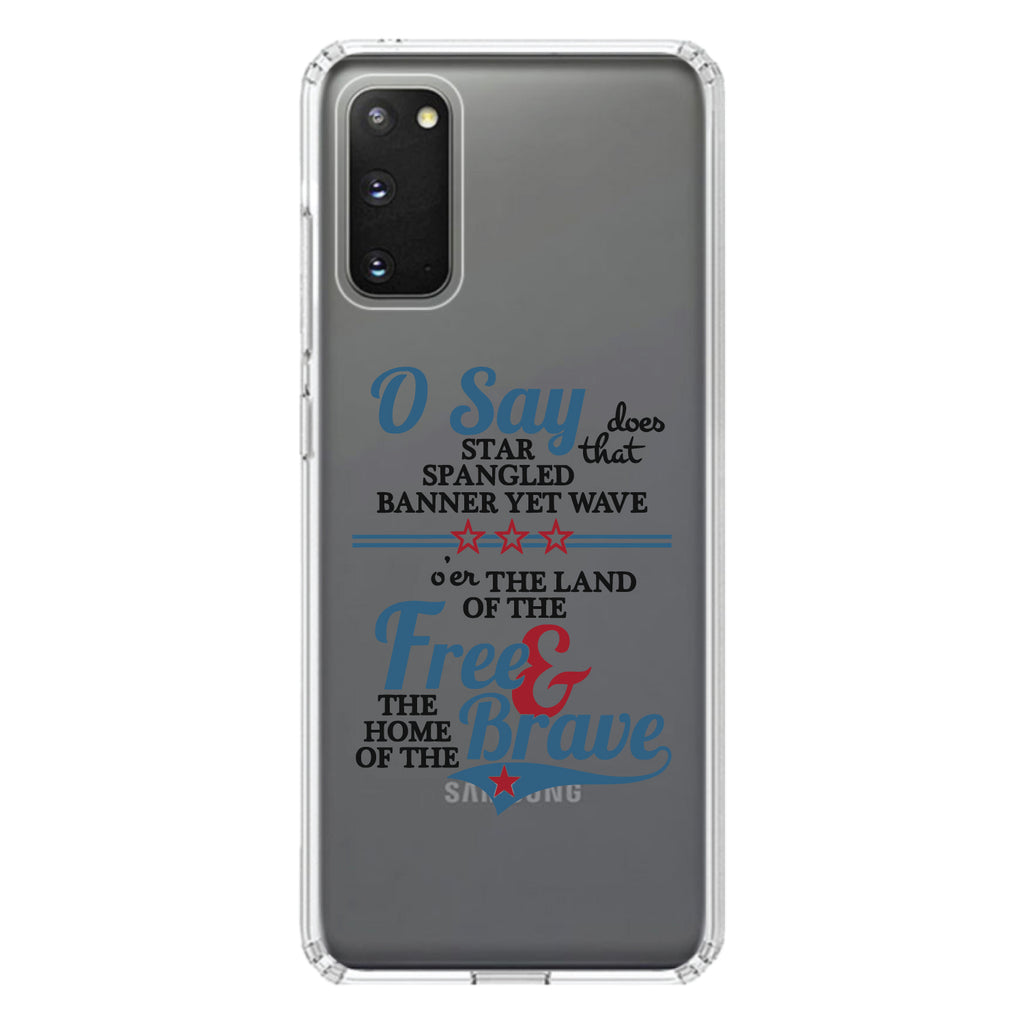 Star Spangled Banner, Home of the Brave Clear Shockproof iPhone Case, view 14