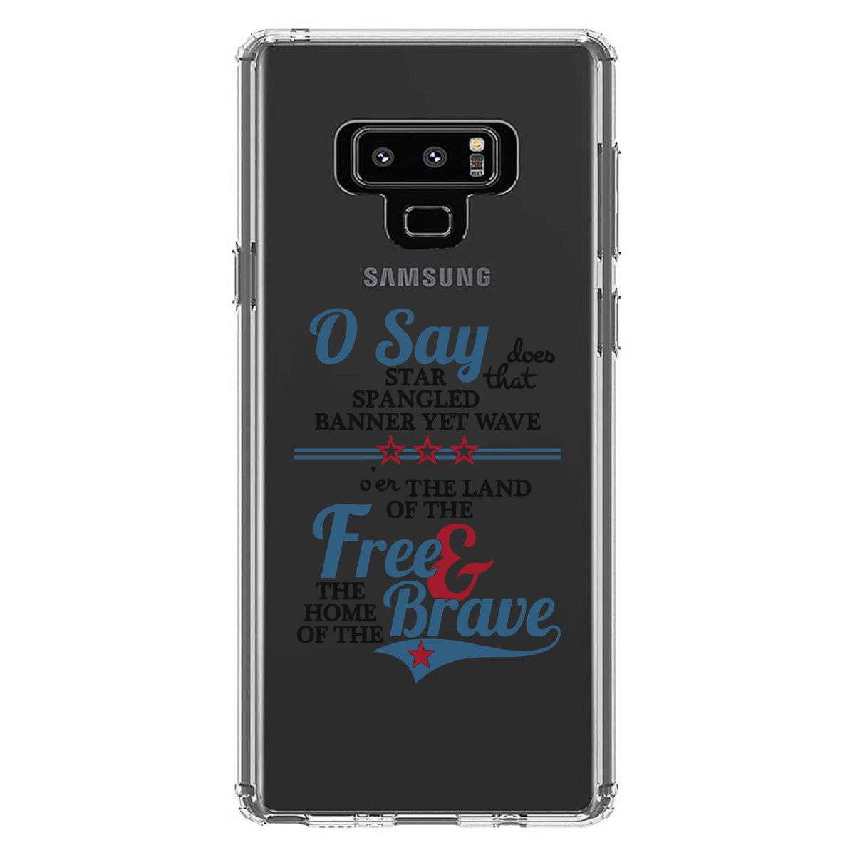 Star Spangled Banner, Home of the Brave Clear Shockproof iPhone Case, view 11