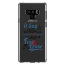 DistinctInk® Clear Shockproof Hybrid Case for Apple iPhone / Samsung Galaxy / Google Pixel - Star Spangled Banner - Home of the Brave