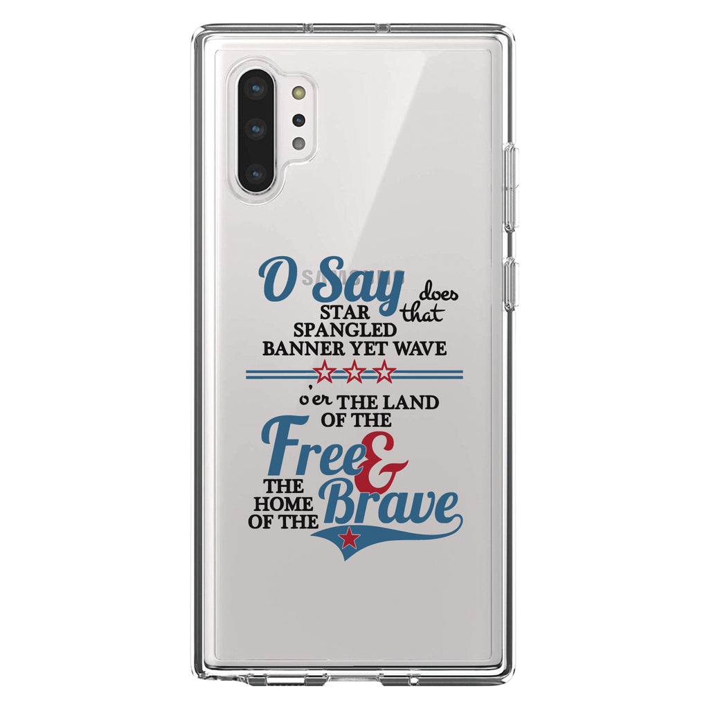 Star Spangled Banner, Home of the Brave Clear Shockproof iPhone Case, view 10