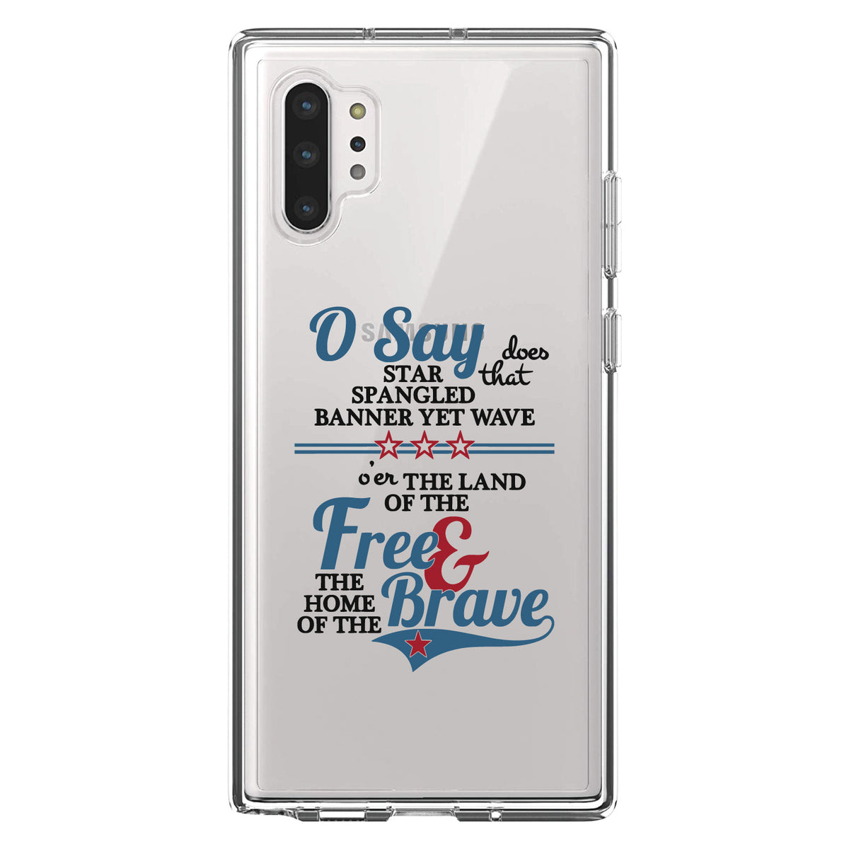 Star Spangled Banner, Home of the Brave Clear Shockproof iPhone Case, view 10