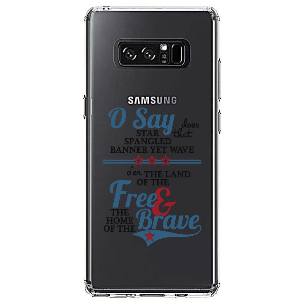 Star Spangled Banner, Home of the Brave Clear Shockproof iPhone Case, view 12