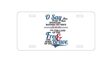 DistinctInk Custom Aluminum Decorative Vanity Front License Plate - Star Spangled Banner - Home of the Brave