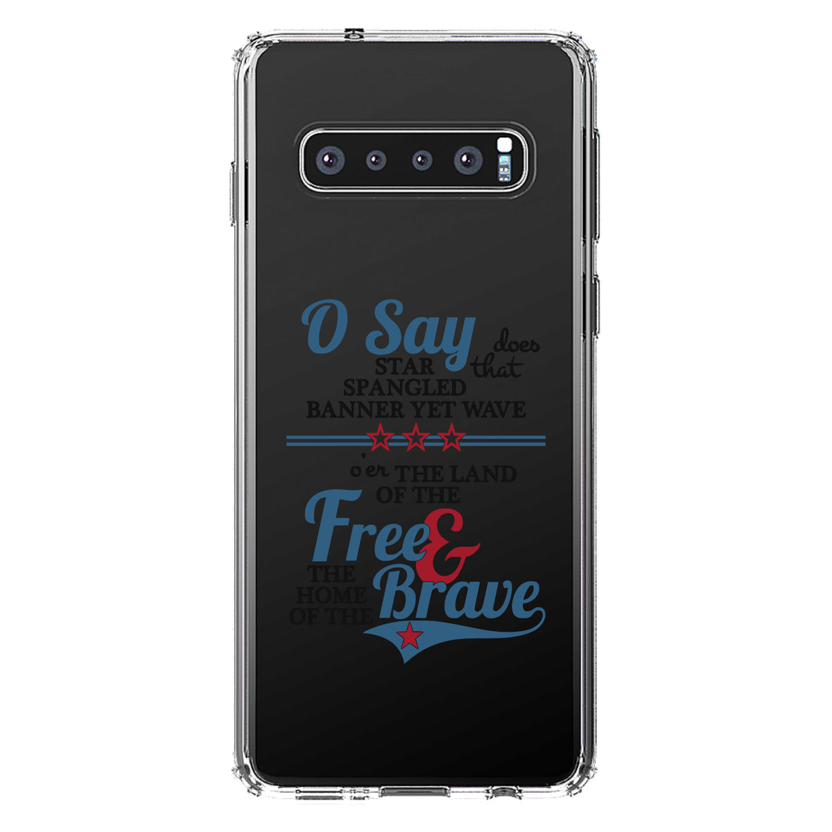Star Spangled Banner, Home of the Brave Clear Shockproof iPhone Case, view 16