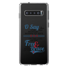 DistinctInk® Clear Shockproof Hybrid Case for Apple iPhone / Samsung Galaxy / Google Pixel - Star Spangled Banner - Home of the Brave