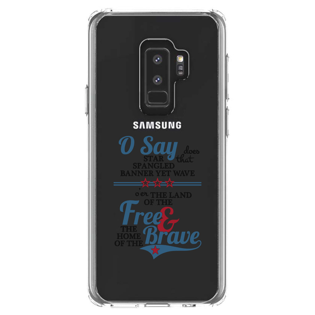 Star Spangled Banner, Home of the Brave Clear Shockproof iPhone Case, view 20