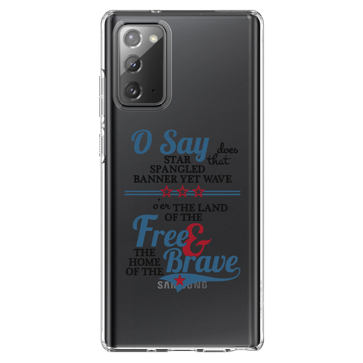 Star Spangled Banner, Home of the Brave Clear Shockproof iPhone Case, view 7