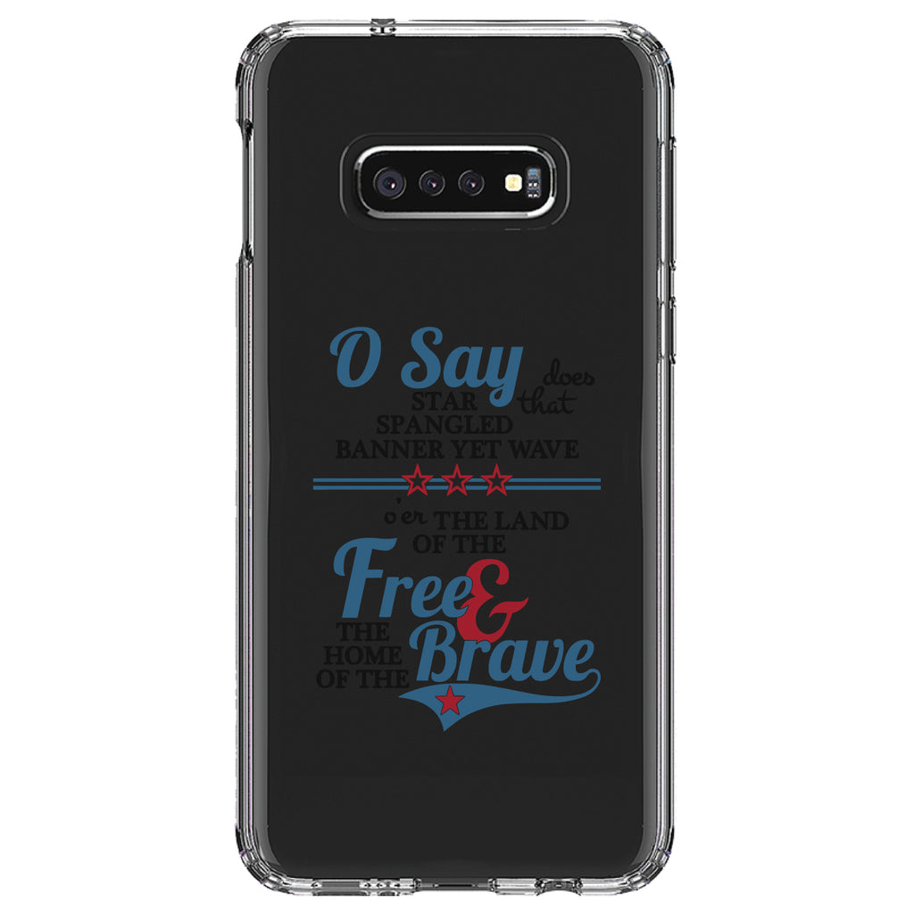 Star Spangled Banner, Home of the Brave Clear Shockproof iPhone Case, view 18