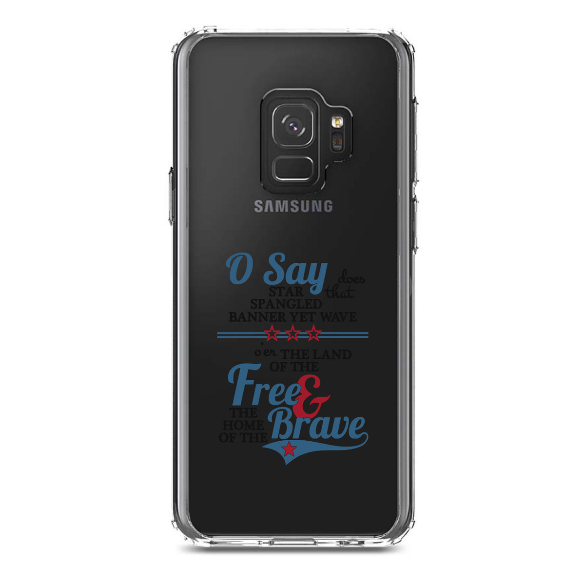 Star Spangled Banner, Home of the Brave Clear Shockproof iPhone Case, view 19