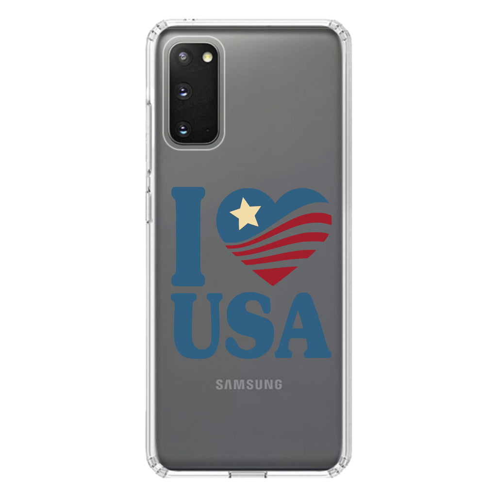 I Love USA Flag Clear Shockproof iPhone Case, view 13