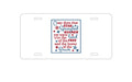 Custom Aluminum Decorative Vanity Front License Plate - Star Spangled Banner Word Art