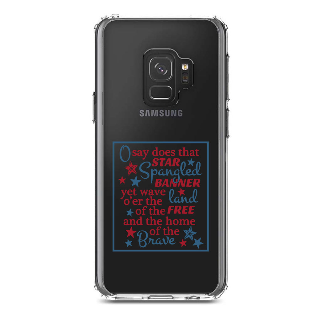 Star Spangled Banner Word Art Clear Shockproof iPhone Case, view 19