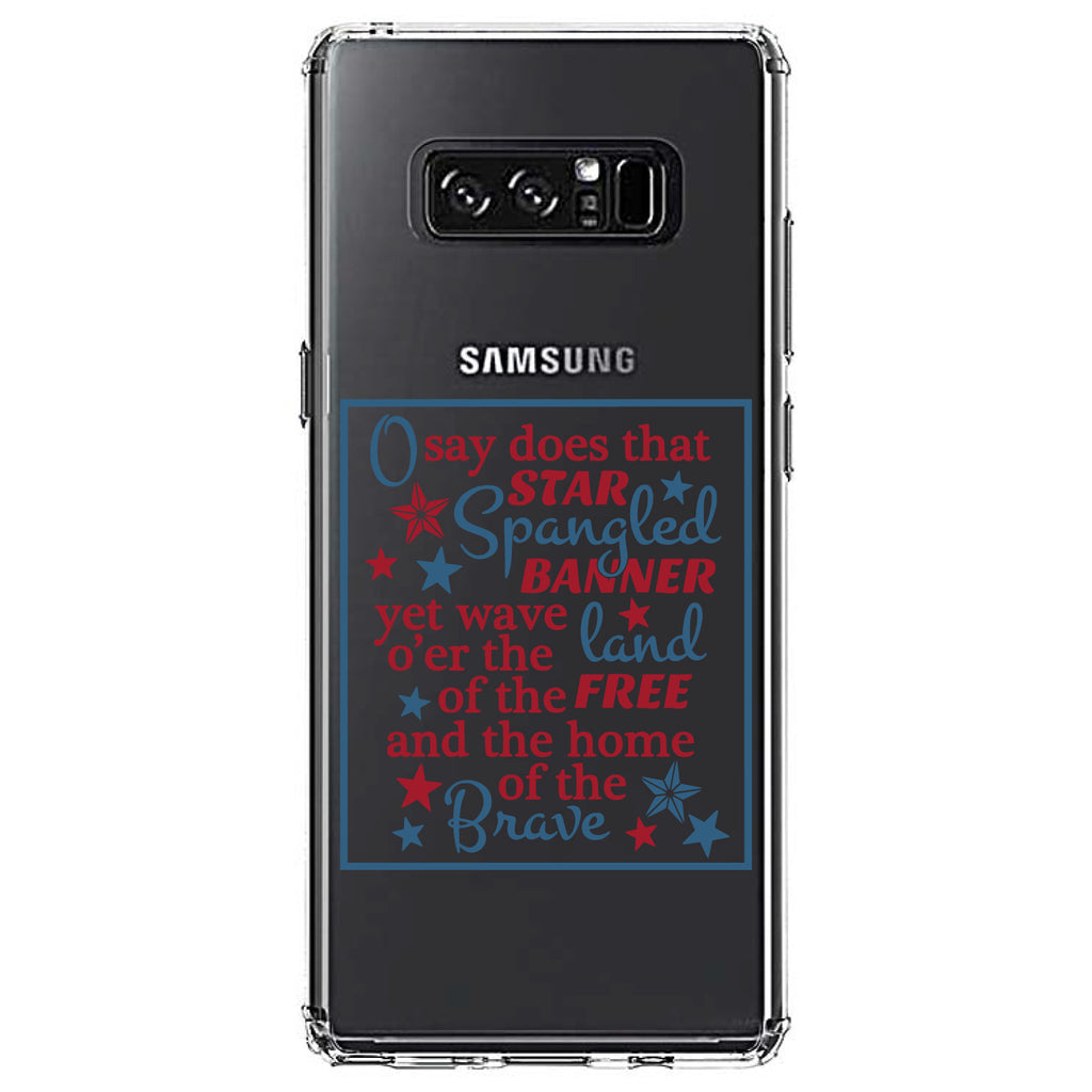 Star Spangled Banner Word Art Clear Shockproof iPhone Case, view 12