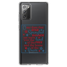 DistinctInk® Clear Shockproof Hybrid Case for Apple iPhone / Samsung Galaxy / Google Pixel - Star Spangled Banner Word Art