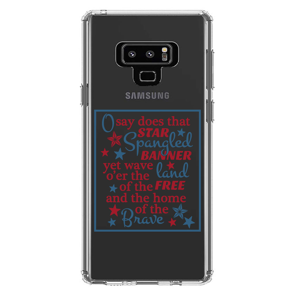 Star Spangled Banner Word Art Clear Shockproof iPhone Case, view 11