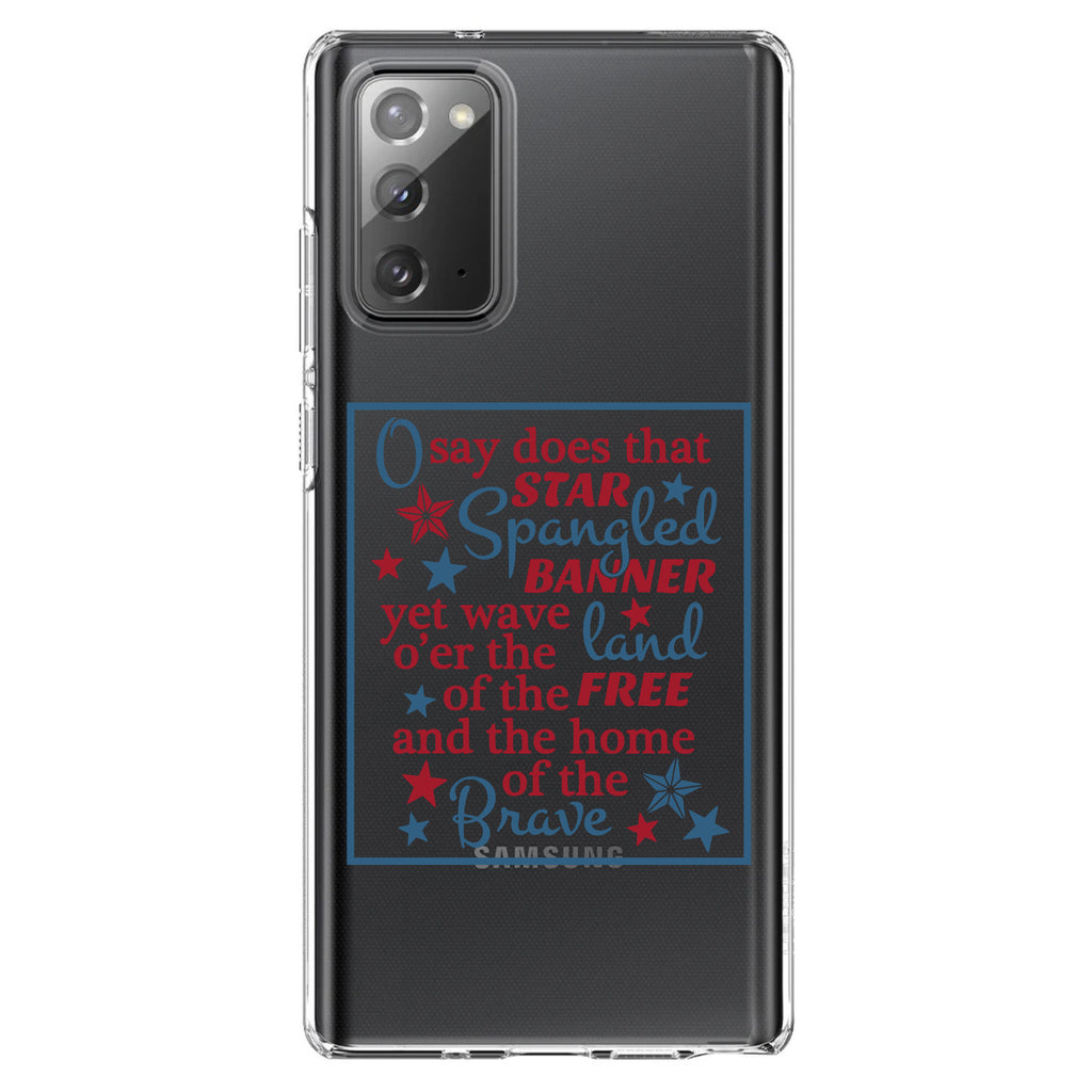 Star Spangled Banner Word Art Clear Shockproof iPhone Case, view 8