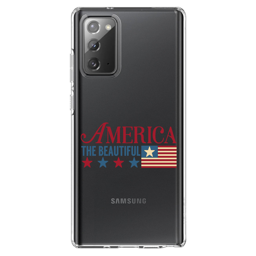 America the Beautiful Flag Clear Shockproof iPhone Case, view 8